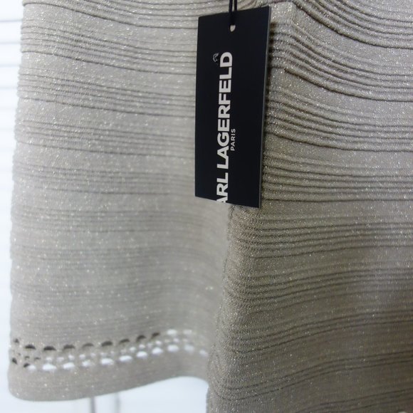 Karl Lagerfeld Gold Dress size XL NWT - Picture 7 of 12